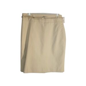 NWT Liz Claiborne Khaki "Dark Dune" Belted Pencil Skirt